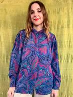 Vintage blouse, maat 40/ L- roze & paars - 90's, Maat 38/40 (M), Jaques Vert, Paars, Ophalen of Verzenden