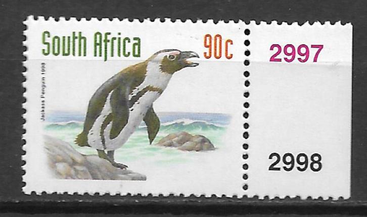 Zuid Afrika 1999 Vogel zwartvoetpinguin reprint postfris, Postzegels en Munten, Postzegels | Afrika, Postfris, Zuid-Afrika, Verzenden