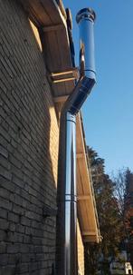 Rvs Dubbelwandig pelletpijp houtkachel geïsoleerd  nieuw, Doe-het-zelf en Verbouw, Buizen en Afvoer, Afvoer, 6 meter of meer, Nieuw