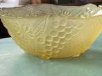 Vintage glazen gele schaal, Antiek en Kunst, Ophalen of Verzenden