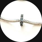 Pandora Spacer 791724NBS / zirkonia blauw, Pandora, Ophalen of Verzenden, Zo goed als nieuw, 1 bedel