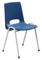 Stapelbare kantinestoelen - NIEUW - Blauw/Grijs, Ophalen of Verzenden, Nieuw, Blauw, Metaal