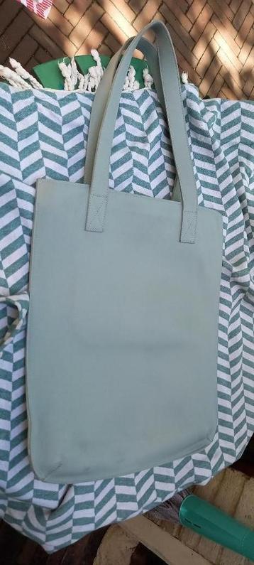 Keecie leren tas, Hungry Harry, 43x36 cm, dusty green beschikbaar voor biedingen