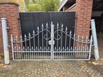 Mooie zware sierpoort, Tuin en Terras, Ophalen, Zo goed als nieuw, IJzer, 200 cm of meer
