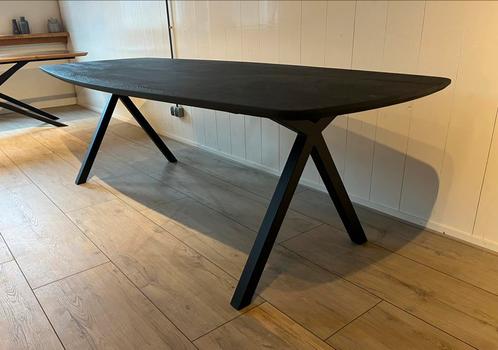 Deens ovaal eiken eettafel 250 x 100, Huis en Inrichting, Tafels | Eettafels, Nieuw, 100 tot 150 cm, 200 cm of meer, Vijf personen of meer