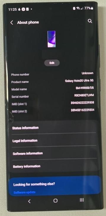 Samsung Galaxy Note20 Ultra 5G 256GB beschikbaar voor biedingen