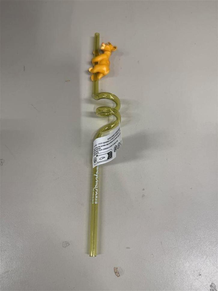 Disneyland Parijs Simba Krullend rietje, Verzamelen, Disney, Nieuw, Beeldje of Figuurtje, Mickey Mouse, Ophalen of Verzenden