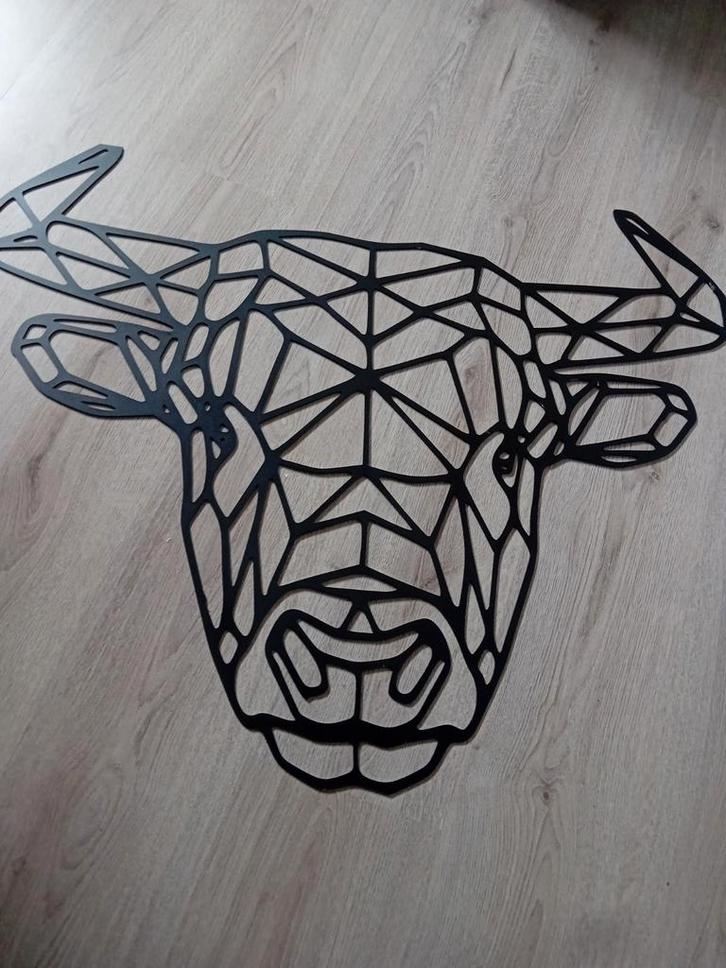 Industriële metalen stierenkop wanddecoratie, Huis en Inrichting, Woonaccessoires | Wanddecoraties, Nieuw, Ophalen