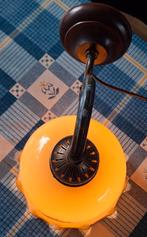 Antieke Lamp met  wit Glas, Ophalen of Verzenden