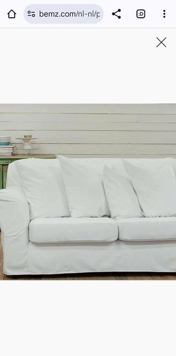 Tomelilla zitbankhoes 3-zits met 5 kussens Crème-wit