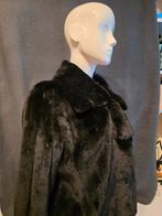 Zwarte dames vintage jas, kleine maat S/m, Ophalen, Gedragen, Zwart