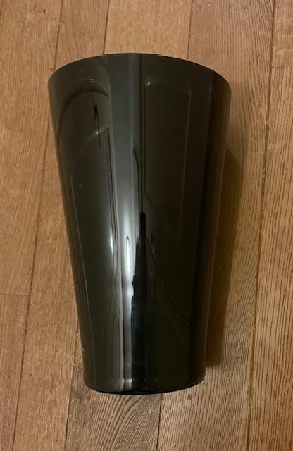 Conische glazen vaas, Ophalen, Zwart, Minder dan 50 cm, Glas