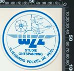 Sticker: WZZ - Studio Ontspanning - Vliegbasis Volkel, Verzamelen, Ophalen of Verzenden, Zo goed als nieuw, Bedrijf of Vereniging