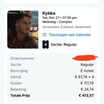 4 tickets Kybba Melkweg, Tickets en Kaartjes, Evenementen en Festivals, Drie personen of meer