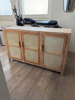 Webbing Xenos Houten Dressoir Kast - 3 Deuren, Huis en Inrichting, Kasten | Buffetkasten, Ophalen, Gebruikt, 100 tot 150 cm, 25 tot 50 cm