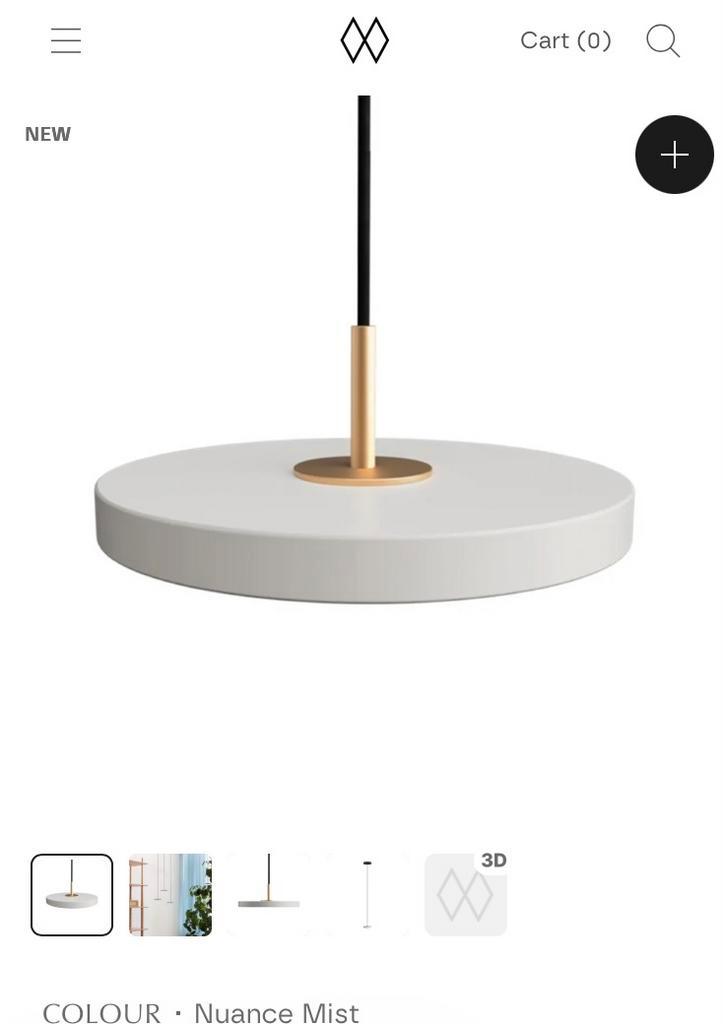 Umage Asteria Mini colour mist LED, Huis en Inrichting, Lampen | Hanglampen, Zo goed als nieuw, 50 tot 75 cm, Ophalen of Verzenden