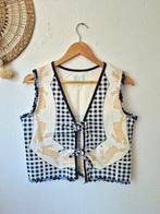 Upcycled gilet van vintage Portugees tafelkleedje S-L, Maat 38/40 (M), Ophalen of Verzenden, Zo goed als nieuw, MINT UPCYCLING