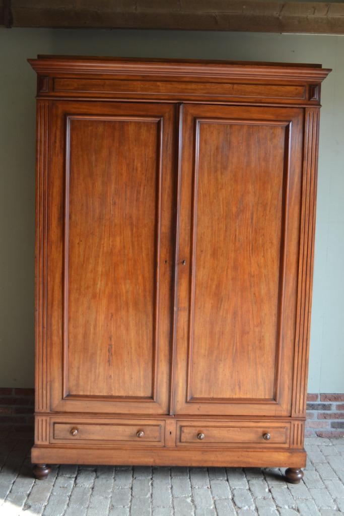 Prachtige strakke antieke mahonie houten kast., Antiek en Kunst, Antiek | Meubels | Kasten, Verzenden
