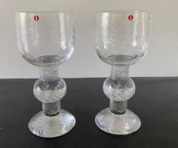 iittala Timo Sarpaneva 2 prachtige bokalen Ritari 1979 nieuw beschikbaar voor biedingen