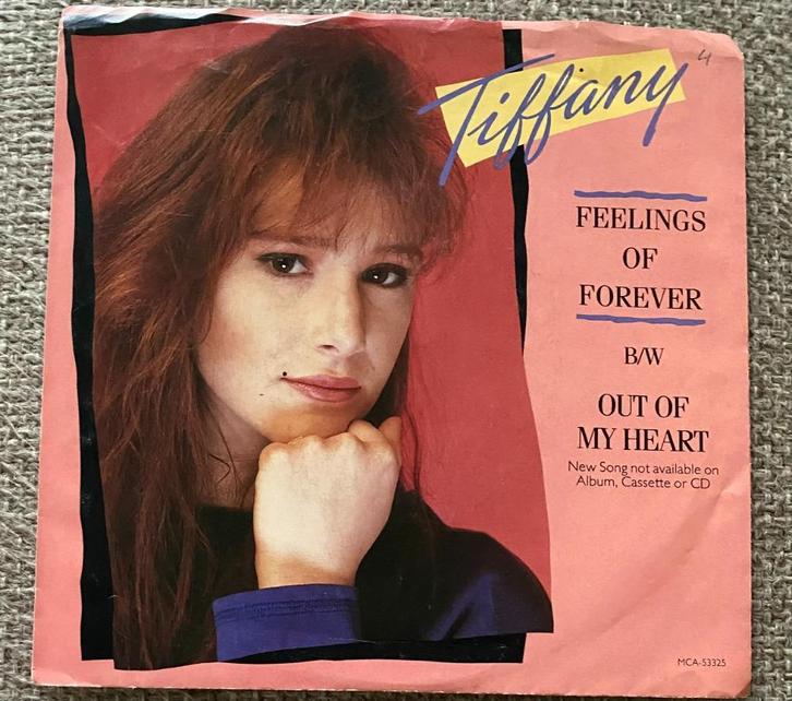 Vinyl Singeltje Tiffany Feelings of Forever, Cd's en Dvd's, Vinyl Singles, Zo goed als nieuw, Single, Pop, 7 inch, Ophalen of Verzenden