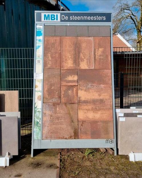 60m Terrastegels wildverband bont gekleurd 6cm.dik s-partij, Tuin en Terras, Tegels en Klinkers, Nieuw, Terrastegels, Beton, 10 m² of meer