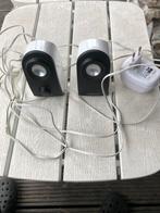 PC speakers wit, Computers en Software, Pc speakers, Ophalen of Verzenden, Zo goed als nieuw, Audiokanaal 2, Logitech, Creative