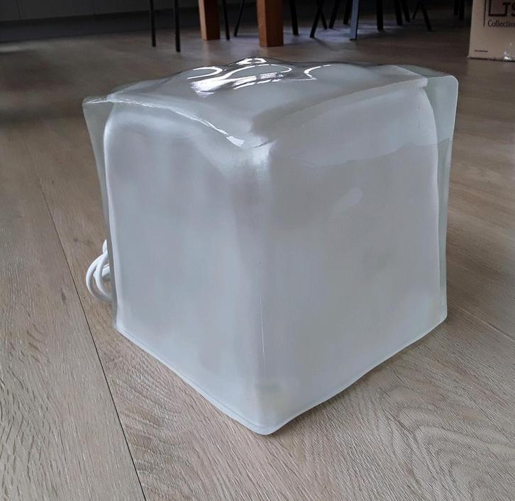 Ice Cube lamp Ikea, Huis en Inrichting, Lampen | Tafellampen, Zo goed als nieuw, Minder dan 50 cm, Glas, Ophalen of Verzenden