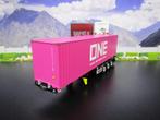 Wsi Pacton Container Chassis 3as & 40FT ONE Container, Hobby en Vrije tijd, Modelauto's | 1:50, Nieuw, Wsi, Bus of Vrachtwagen