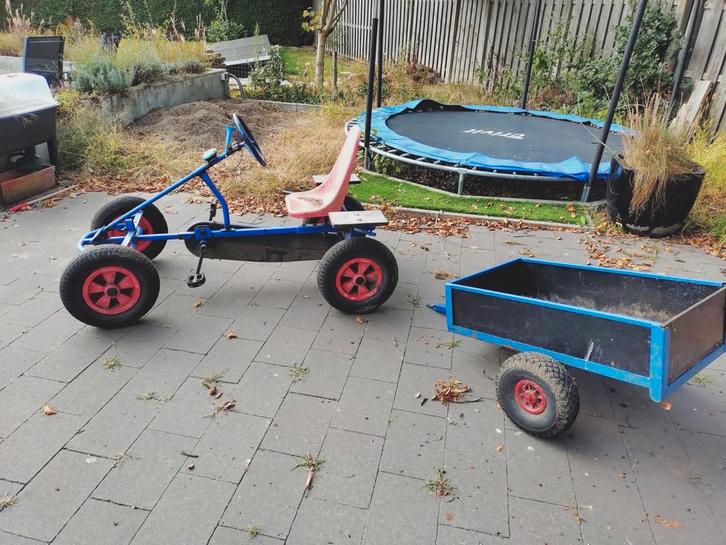 Opknap Berg skelter met aanhanger, Kinderen en Baby's, Speelgoed | Buiten | Skelters, Gebruikt, Berg, Met kar of aanhanger, Ophalen