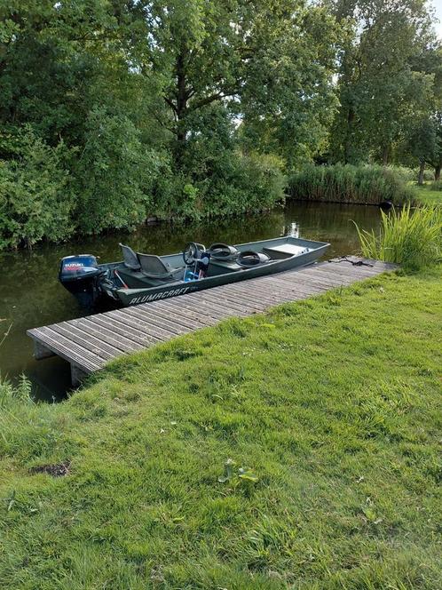 Alumacraft platbodem console 15 pk incl. trailer, Watersport en Boten, Platbodems, Zo goed als nieuw, Tot 6 meter, Aluminium, Benzine