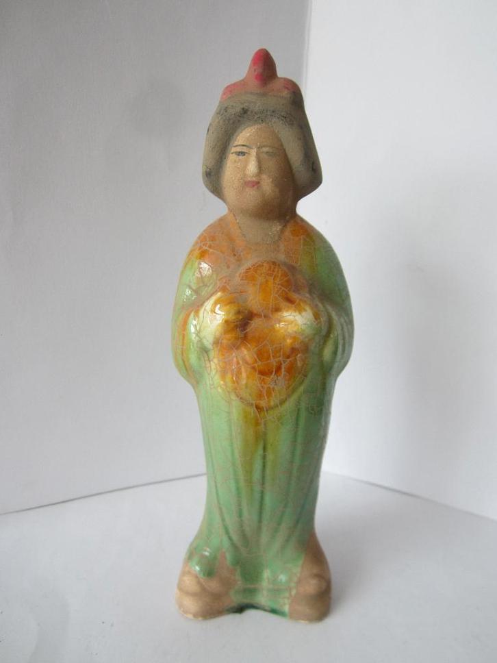 Oud Chinees, Terracotta Dikke Dame(2524), Antiek en Kunst, Kunst | Beelden en Houtsnijwerken, Ophalen of Verzenden