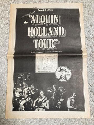 Paginagrote A3 advertentie ALQUIN tour 1976 beschikbaar voor biedingen