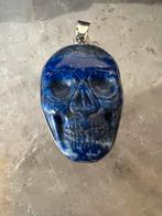 Lapis lazuli rozenkwarts schedel hanger cabochon uniek SALE, Sieraden, Tassen en Uiterlijk, Edelstenen, Ophalen of Verzenden, Nieuw
