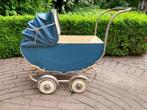 Poppenwagen petrol blauw antiek mooi object, Ophalen of Verzenden