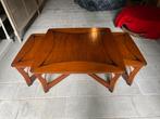Mahoniehouten Salontafel jugendstil design Frits Schuitema, Ophalen, Gebruikt, Vierkant, 50 tot 100 cm