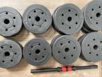 Dumbell set met gewichten, Sport en Fitness, Fitnessmaterialen, Ophalen of Verzenden, Nieuw, Rug, Dumbbell