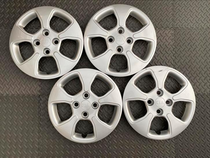 Set originele Kia Picanto wieldoppen 14 inch, Auto diversen, Wieldoppen, Gebruikt, Ophalen of Verzenden