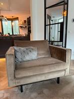 Taupe velvet loveseat - comfortabel!, Huis en Inrichting, Ophalen, Gebruikt, 75 tot 100 cm, 100 tot 125 cm