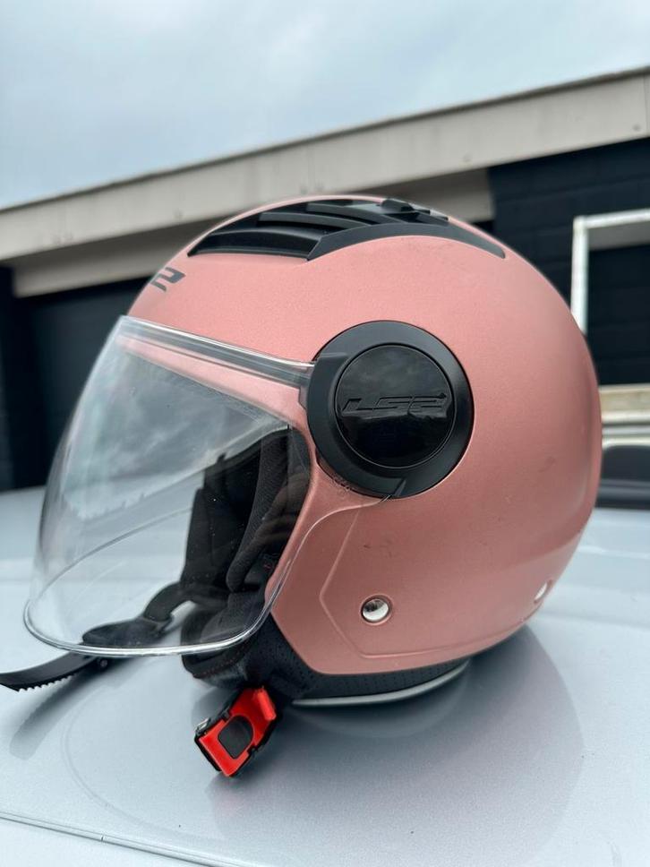 LS2 Airflow Jethelm – Rosé Gold – Limited Edition – Maat L, Fietsen en Brommers, Brommerhelmen, Zo goed als nieuw, Large, Ophalen of Verzenden