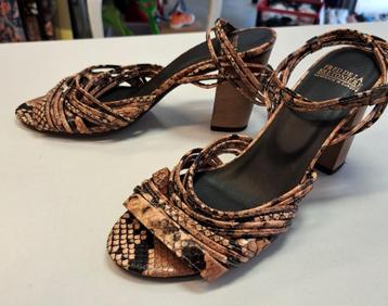Fred de la Bretoniere sandalen snake bruin zwart 40 nr 43233 beschikbaar voor biedingen