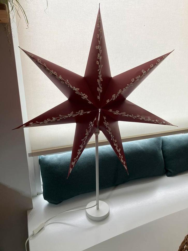 Prachtige sfeervolle grote ster tafellamp wit, Diversen, Kerst, Gebruikt, Ophalen of Verzenden