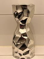 Kandelaar Zilver Porselein 25cm, Overige materialen, Overige kleuren, 25 tot 50 cm, Ophalen of Verzenden