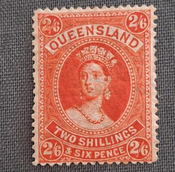 Queensland 1907 wmk A-kroon - 2/6 shillings  beschikbaar voor biedingen