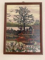 Mooie geborduurde schilderij., Hobby en Vrije tijd, Borduren en Borduurmachines, Ophalen of Verzenden, Zo goed als nieuw, Overige typen
