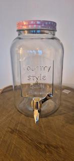 Drankdispenser met kraan, glas, 3L, Ophalen, Gebruikt