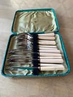 Antiek Engels verzilverd (EPNS) visbestek, 6 couverts, Antiek en Kunst, Ophalen of Verzenden