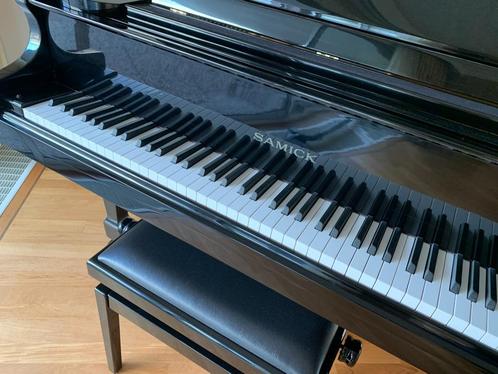 Vleugel Samick Zwart gepolijst, Muziek en Instrumenten, Piano's, Gebruikt, Vleugel, Zwart, Hoogglans, Ophalen of Verzenden