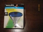 ***NIEUW*** Philips Partytone PAR38 Economy blauwe lamp 80W, Nieuw, E27 (groot), Ophalen of Verzenden, Halogeen (gloei)lamp