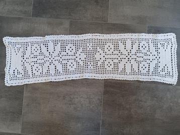 Gordijn, gehaakt, jaren 70, vintage beschikbaar voor biedingen