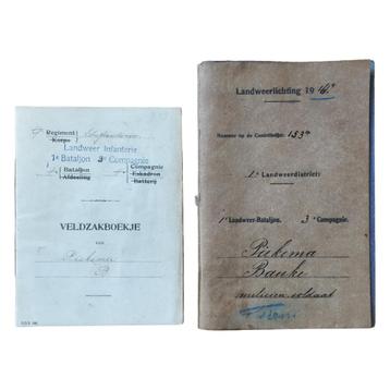Pre-WWII Nederlandse Set Veldzakboekje + Landweer Zakboekje beschikbaar voor biedingen
